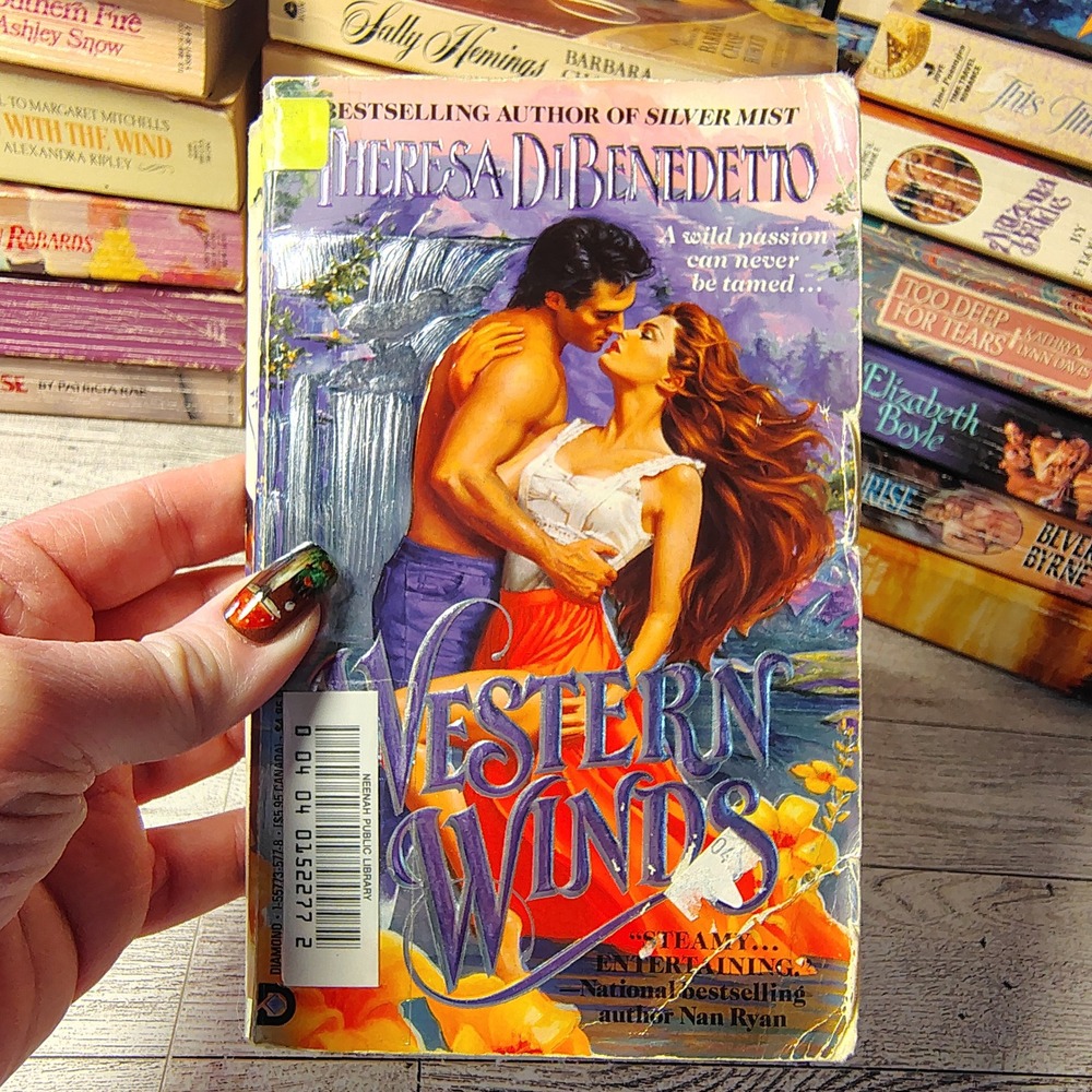 Western Winds by Theresa DiBenedetto Paperback Romance Novel 1991 Ex-Lib 1st Ed
